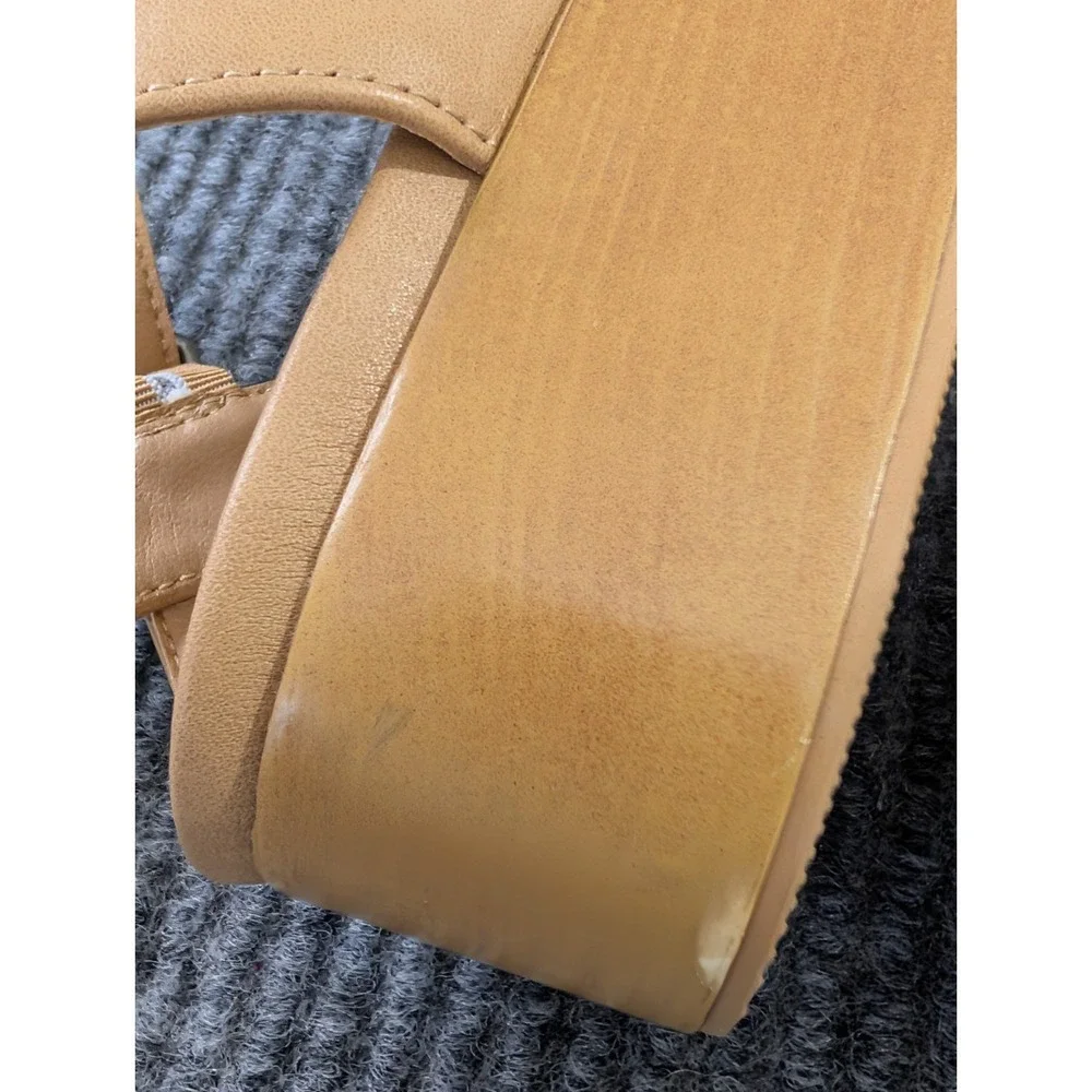 American Eagle Chunky Platform Sandal Womens 9.5 Tan Minimalist‎ Casual Resort